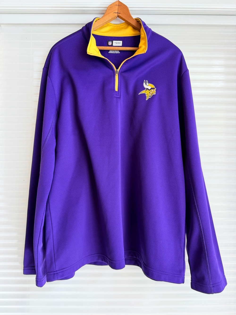 NFL Vikings Team Apparel Purple and Gold Fleece Pullover